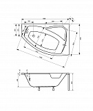 Акриловая ванна Besco Rima 130x85 WAR-130-NP Правая