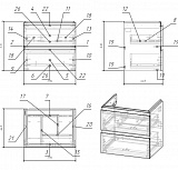 Тумба под раковину Cersanit Moduo 60 см  SB-SZ-MOD-MO60/Wh