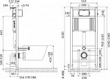 Комплект Cersanit CARINA XL CO DPL EO slim инсталляция AQUA SMART M40 кнопка MOVI пластик хром глянцевый