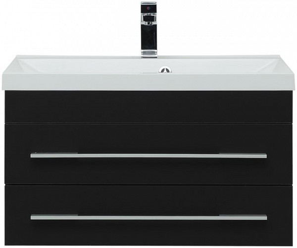 Тумба под раковину Aquanet Верона 75 New черный матовый 00272427