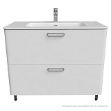 Тумба напольная, белая, 100 см, Brick, IDDIS, BRI10WFi95. Подходит ум. 0101000i28