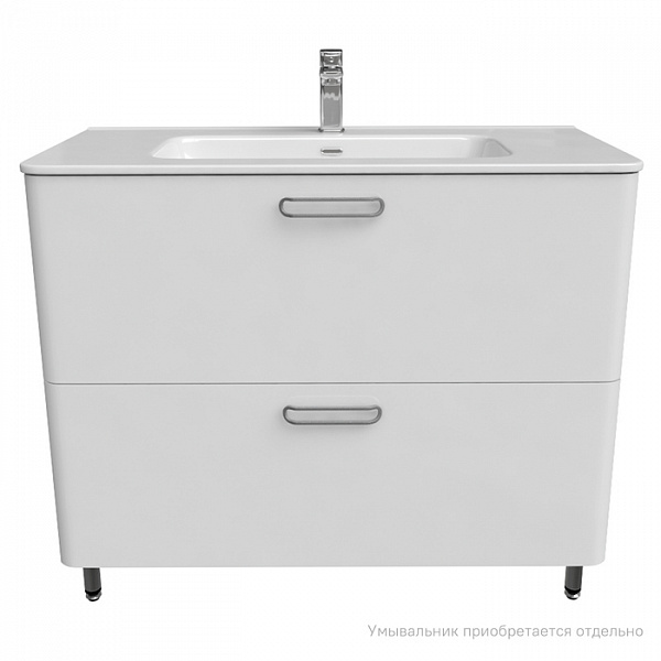 Тумба напольная, белая, 100 см, Brick, IDDIS, BRI10WFi95. Подходит ум. 0101000i28