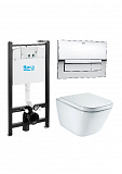 Комплект Roca Gap 893104100 унитаз + инсталляция + клавиша + сиденье