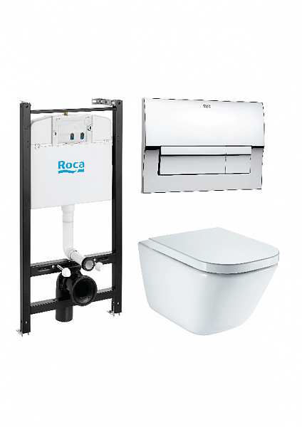 Комплект Roca Gap 893104100 унитаз + инсталляция + клавиша + сиденье