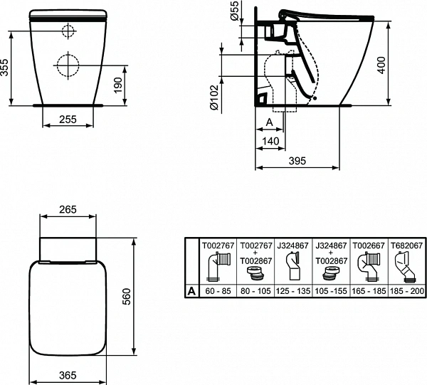 Унитаз подвесной Ideal Standard Strada II T359901