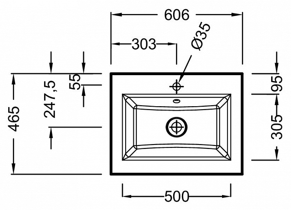 Раковина Jacob Delafon Vox 60x46 см EB2105-DD4