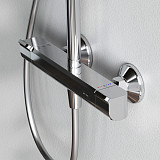 F078F400 Func, душ. система: см-ль д/душа с ТМС, душ.штанга, верхн. душ квадр., ручн.душ, хром