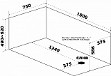 Ванна акриловая Azario Тенза 150х75