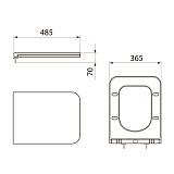 Крышка-сиденье Point Ника PN46081, дюропласт, микролифт для унитаза, белая