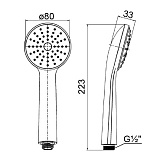 Лейка для душа, 280, Milardo, 2801F85M18