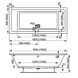 Акриловая ванна Vagnerplast Cavallo 190x90 VPBA190CAV2X-04