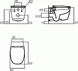 Унитаз-компакт подвесной Ideal Standard DEA AquaBlade T348801