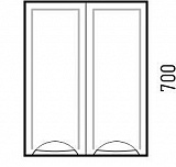 Шкаф подвесной Corozo "Монро 55", белый