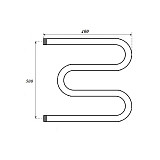 Полотенцесушитель водяной Point PN37554 500x400 М-образный (1"), хром