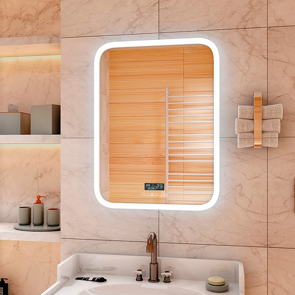 Зеркало Континент "Glamour  Led" 700х900 с музыкальным блоком, подогревом