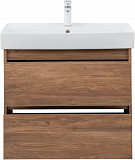 Тумба под раковину Aquanet Nova Lite 75 дуб шоколадный (2 ящика) 00287880