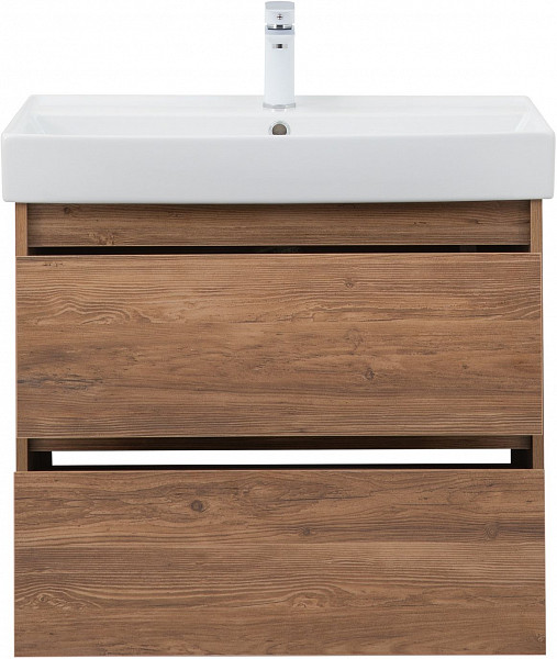 Тумба под раковину Aquanet Nova Lite 75 дуб шоколадный (2 ящика) 00287880