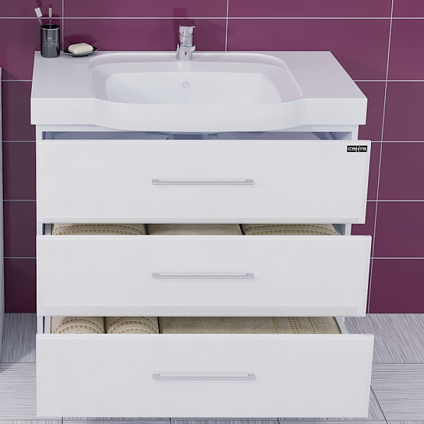 Тумба напольная Омега 90 под раковину Домино 90 Санта 207050