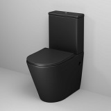 Унитаз GR-4480BMS Color (620*365*810) ЧЕРНЫЙ МАТОВЫЙ напольный БЕЗОБОДКОВЫЙ с тонкой крышкой,2 места