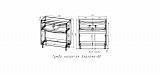 Тумба напольная "Бергамо мини 80" (2 ящ.) Люкс антискрейтч белый, под раковину, PLUS