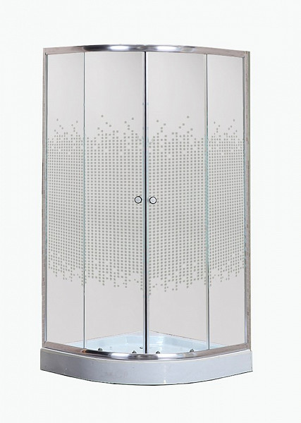 Душ. уголок NG-001-14 (900х900х195) низкий поддон стекло МОЗАИКА 2 места