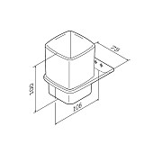 A50A34322 Inspire V2.0, Стеклянный стакан с настенным держателем, черный, шт