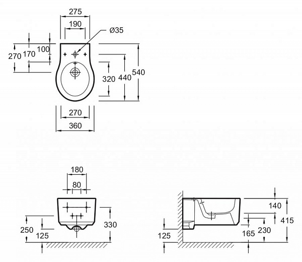 Биде подвесное Jacob Delafon Formilia Viragio E4792-00