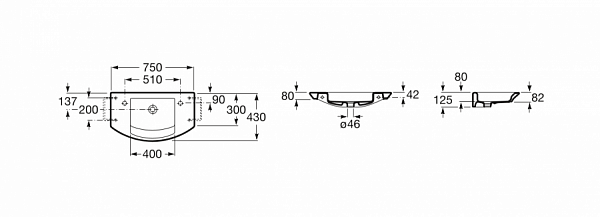 Раковина Roca Mohave 75х43 327889000