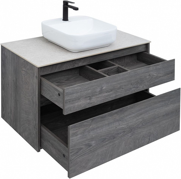 Тумба под раковину Aquanet Nova Lite 90 дуб рошелье (2 ящика) 00242267