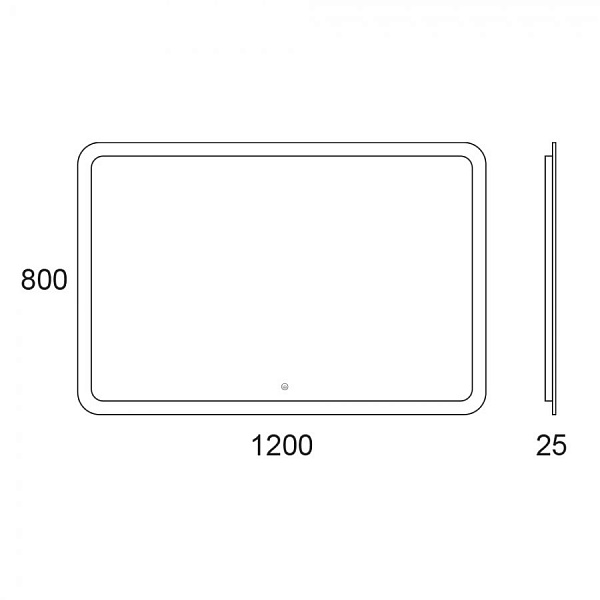 Зеркальная панель Skansen 120 с Led подсветкой