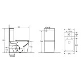 Унитаз-компакт Point Ника PN42081 безободковый, сиденье микролифт