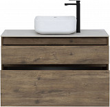 Тумба под раковину Aquanet Nova Lite 100 дуб рустикальный (2 ящика) 00249521