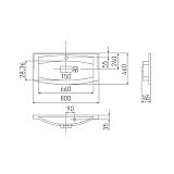 Раковина под тумбу Акватон - МИЛАН М 80 1A70643KML010