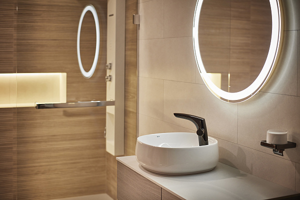 Смеситель Roca Insignia для раковин, PVD, черный титан, без донного клапана, 5A3B3ACN0