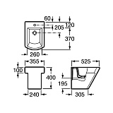 Биде Roca Hall напольное 357624000