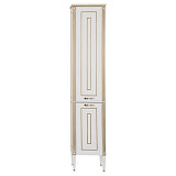 Шкаф-пенал для ванной Aquanet Паола 40 белый/золото 00186112