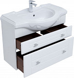 Тумба под раковину Aquanet Рондо 85 белый глянец 00304289