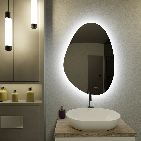 Ark V Зеркало для ванной Ark V LED треугольное 700х1000 капля