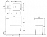 Унитаз-компакт Esfera белый, горизонтальный выпуск,двух режимный слив 3/6 литров, в комплекте с быстросьемным сиденьем микролифт, дюропласт Selena E011WG