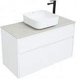 Тумба под раковину Aquanet Nova Lite 100 белый (2 ящика) 00242581