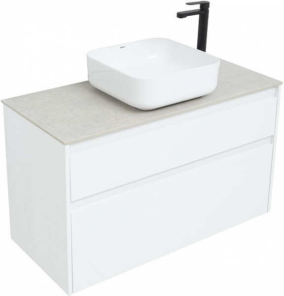 Тумба под раковину Aquanet Nova Lite 100 белый (2 ящика) 00242581