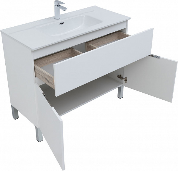 Мебель для ванной Aquanet Алвита New 100 1 ящик, 2 дверцы, белый матовый 00274184
