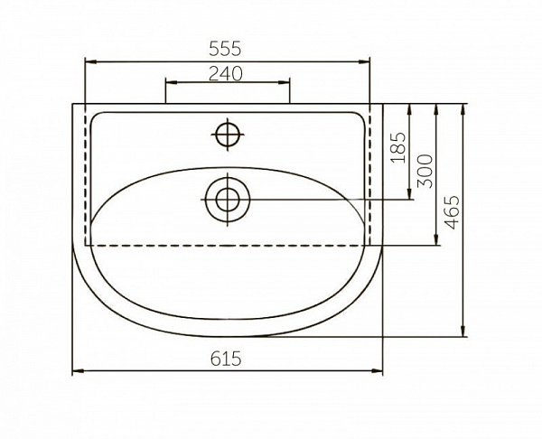 Тумба под раковину Corozo Кентис 60 белая SD-00000314