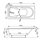 Акриловая ванна Vagnerplast Corvet 170х80 VPBA178COR2X-04