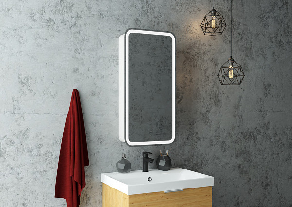 Зеркало-шкаф Континент "Elliott LED" 400х800 правый