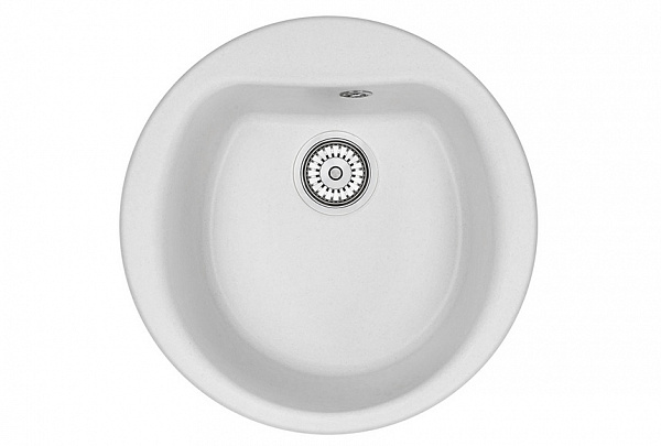 Мойка кухонная Granula круглая кварц 5101, АРКТИК
