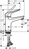 Смеситель для раковины Hansgrohe Novus 71030000