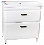 Тумба напольная Style line Лотос 80 под раковину Комо 80, Люкс белая, PLUS