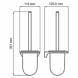 Ёршик для унитаза подвесной Wasserkraft Elbe K-7227