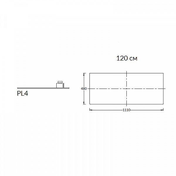 Столешница для раковины Kerama Marazzi Plaza 120 см PL4.DL500900R\120